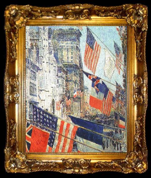 framed  Childe Hassam Allies Day in May 1917, ta009-2